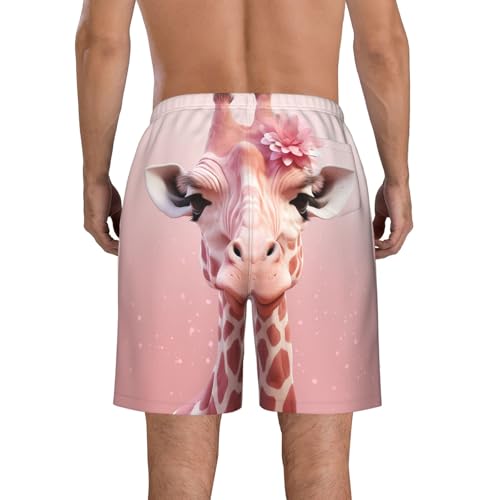 Men's Swim Trunks Quick Dry Board Shorts Mens Bathing Suit Swimsuits Giraffe Beach Shorts with Pockets4