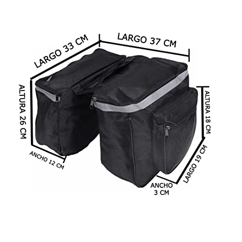 Bicycle trunk bag Dunlop 2ass PES 30x26x10cm SL 27890 - vue 3