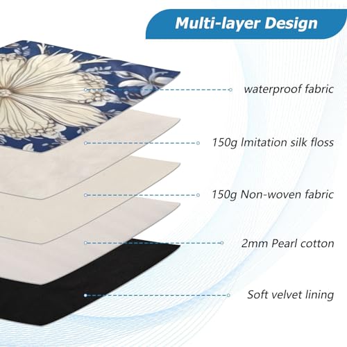 Funda para portátil azul damasco barroco 13-14 pulgadas miniatura 4