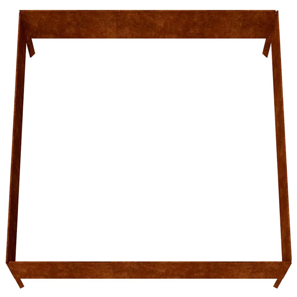 Generico Fioriera Rialzata da Giardino 100x100x41 cm in Acciaio Corten