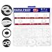 Nylon Flat Round Washer Countersunk Clear Plastic Spacer Thickness Gasket Ring Standard Hardware Tool Fastener for Screw M2 M2.5 M3 M4 M5 M6 M8 Assortment Kit Assorted SAE White 350pcs