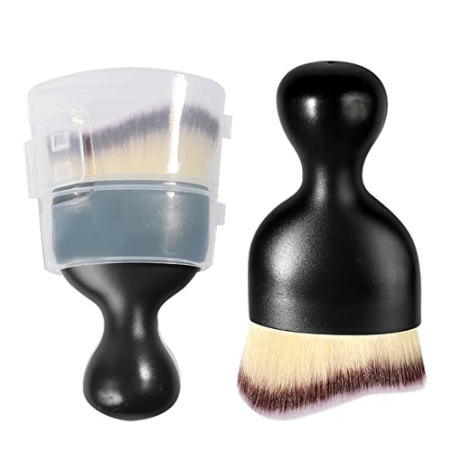 Image of AOCISKA Car Interior Detailing Brush, Soft Bristle Dusting Brush, Tri-Color With Cap
