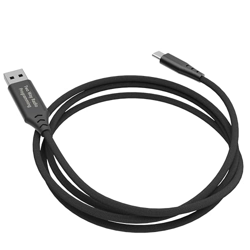 SAMCOM FPCN50A Type C Programming Cable Two Way Radio Programmable Cable for Customized Name&ID, Side Button,Frequency Scan Range,Emergency Call