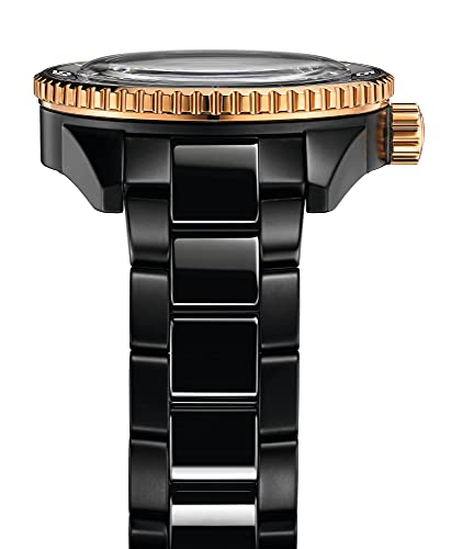 Rado - Captain Cook - 43 mm- Men - Swiss Watch - High-Tech Ceramic - Automatic – Matte Black and Rose Gold2