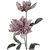 Goma Eva y Papel DRW Set de 8 Ramas con 2 Flores de Goma Eva y Papel en Rosa 105cm