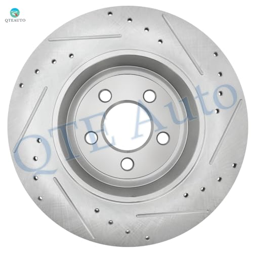 Image of PM Auto Set of 6 Rear 320mm Drilled Slotted Disc Brake Rotors-Ceramic Brake Pad kit Replacement For 2006-2008 Dodge Magnum