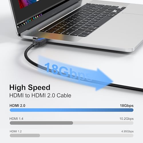 Cable HDMI compatible con 4K @60Hz con blindaje HDCP2.2 y alta densidad 6