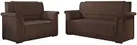 Sofá 2 E 3 Lugares Itália Marrom Suede