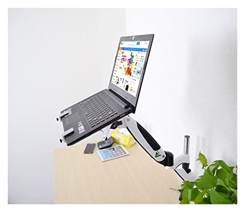 Support ordinateur portable double bras gaz pour bureau de télétravail - 4