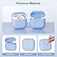 AOTUAO Hülle Kompatibel mit AirPods 4 Hülle Case (2024), Weiches Silikon Stoßfeste Schutzhülle für AirPods 4. Generation Case Cover mit Voller Sturzschutz, Front-LED Sichtbar, Sky Blue