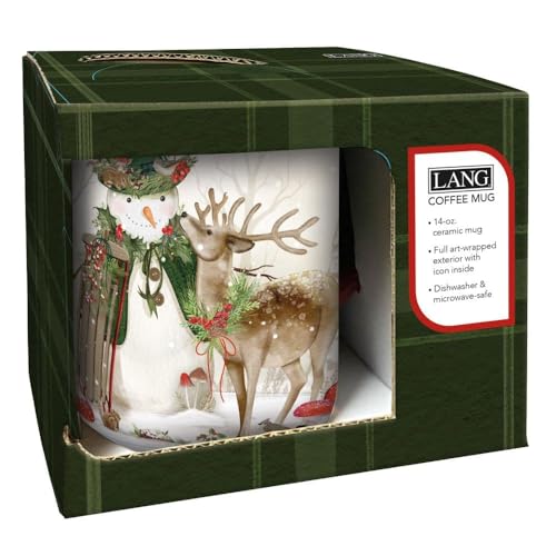 Taza Woodland Snowman Lang 14 onzas miniatura 4