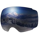 OutdoorMaster Ski Goggles PRO Replacement Lens - 20+ Different Colors ( VLT 9% Polarized Black Lens with Free Carrying Pouch )