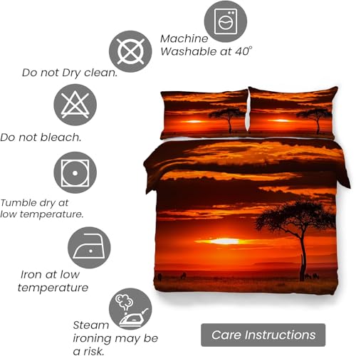 Parure de lit 90x190 microfibre douce avec fermeture éclair