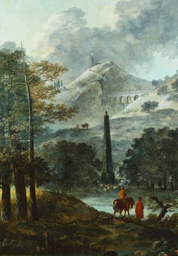 Paysage montagneux à l'obélisque Hubert Robert art posters de salon