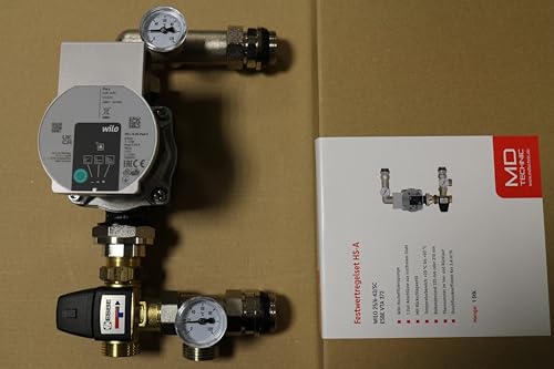 MD Technic Festwertregelset Pumpengruppe für Fußbodenheizung bis 180 m2 1 ESBE VTA372 Kvs 3,4 + Wilo-Yonos Para RS 32/6