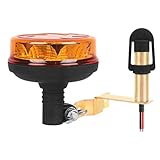 WUSHIXAN 1Pcs Led Beacon Light Yellow Strobe Lights with L Shape Metal Bracket for Trucks 12V 24V Orange Beacon Light Rotating Beacon with 6 Modes