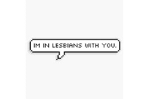 Scott Pilgrim Quote: I'm In Lesbians With You Bumper Sticker Vinyl Decal 5 inches