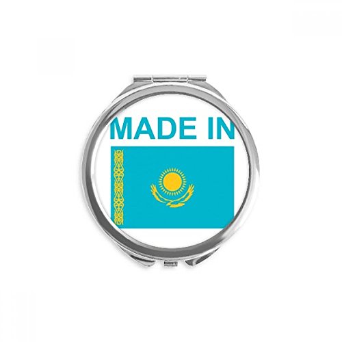 Miroir rond maquillage de poche haut de gamme motif Kazakhstan