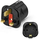✈Lieferumfang: 1 x Reiseadapter für die Steckdose in der Farbe Schwarz