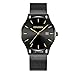 Produktbild Celucke Armbanduhr Herren Edelstahl Mesh Armband Uhr, Männer Datum Kalender Wasserdicht Klassisch Quarzuhr Analog Luxus Herrenuhr Business Uhren