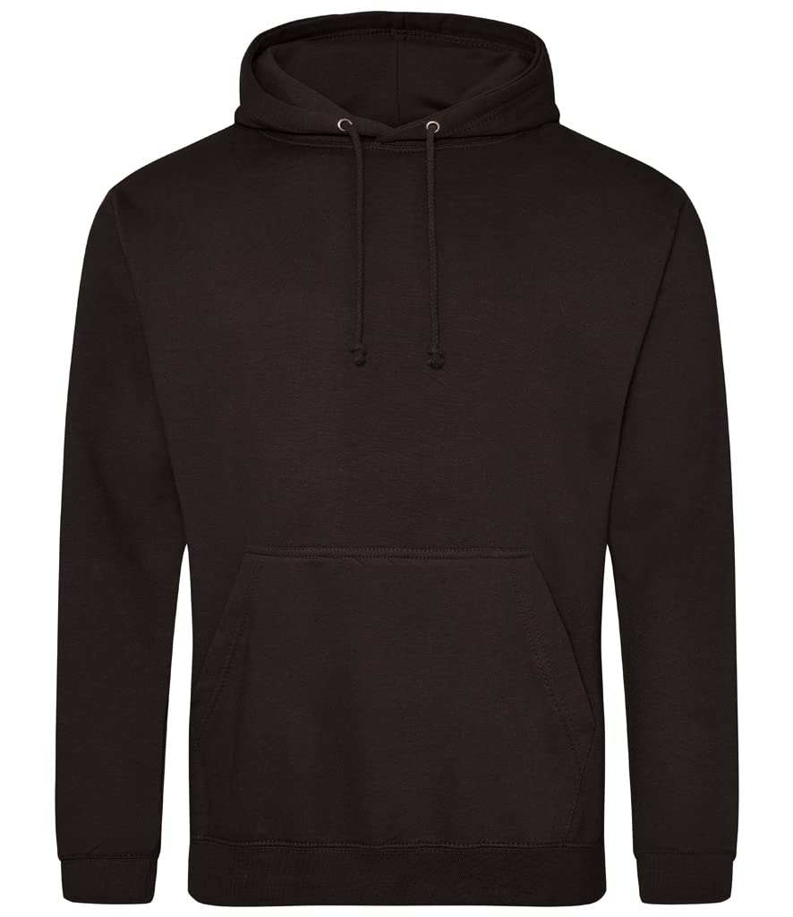 Awdis Men's Black (Jet Black) College Hoodie, 4XL