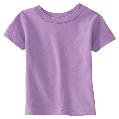 Rabbit Skins Infants'5.5 Oz. Short-Sleeve Jersey T-Shirt, 6MOS, Lavender