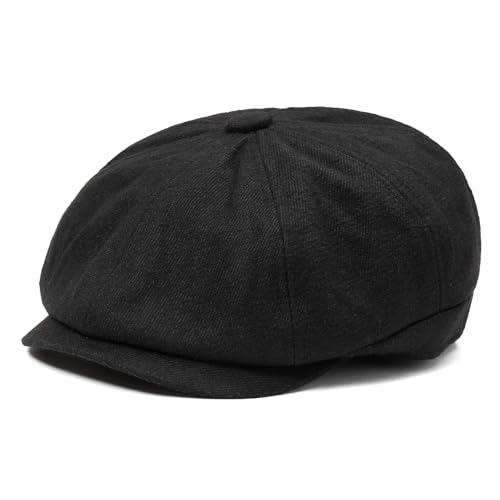 SAKTHIVEL Schiebermütze Schirmmütze Herren Baumwolle Flatcap Baskenmütze Barett Newsboy Gatsby Ivy Cap