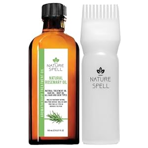 Nature Spell Rosemary Oil For Hair With Hair Precision Oil Applicator Bottle Comb 150ml, Treats Dry, Damaged Hair & Targets Hair Growth, Made In The UK