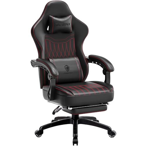 Dowinx Gaming Chair Breathable PU Leather Gamer Chair with Pocket Spring Cushion, Ergonomic Computer...