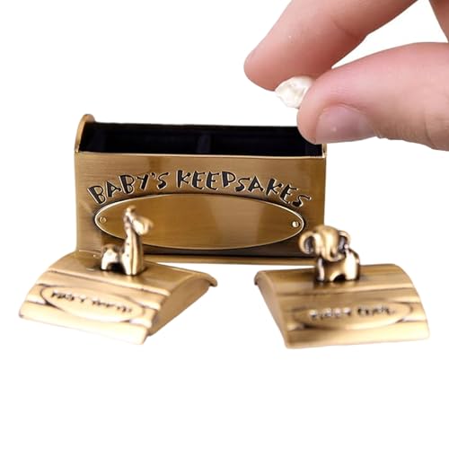Caja de recuerdo genérica - Organizador de memoria infantil con forma de animal lindo con función de almacenamiento, soporte para dientes de zinc para bebés, niños, niñas, cumpleaños