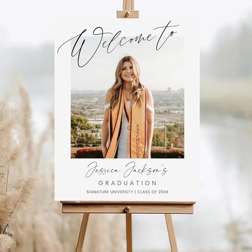 Graduation Party Welcome Sign Photo Graduation Poster Graduation Decorations Grad Party Sign Grad Welcome Sign Graduation gift for best friend Graduation gift for daughter sister brother
