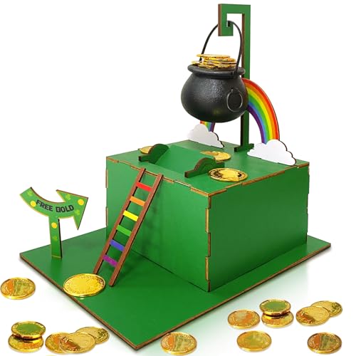 Bailiyake St. Patrick's Day Wood DIY Leprechaun Trap Kit St
