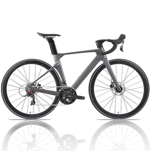 エアロロードバイク カーボンフレーム R5 Pro 油圧ディスクブレーキ アルミホイール aero bikes 24速 エアロバイク カーボンフォーク ハンドルバー シートポスト 適応身長189-195cm