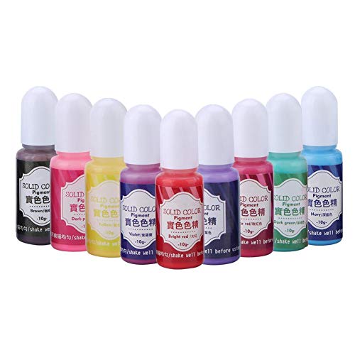 Semme Epoxy Pigment 9 Colors Epoxy UV Resin Coloring Dye Colorant Pigment for DIY Art Crafts and Decoration(#B)
