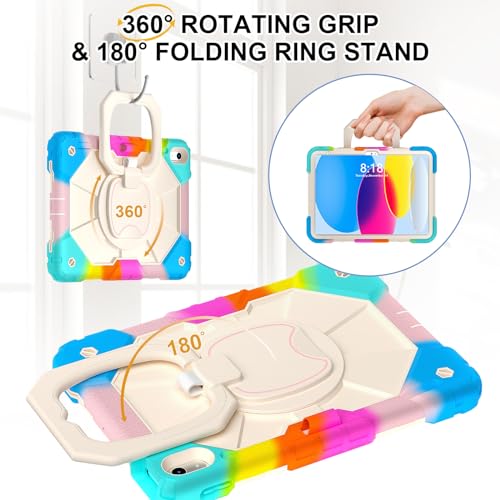 Étui robuste iPad 10e génération avec porte-crayon néon - 7