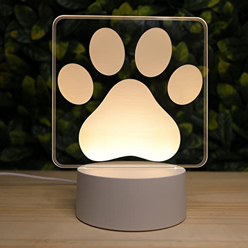 Luminária LED 3D patinha