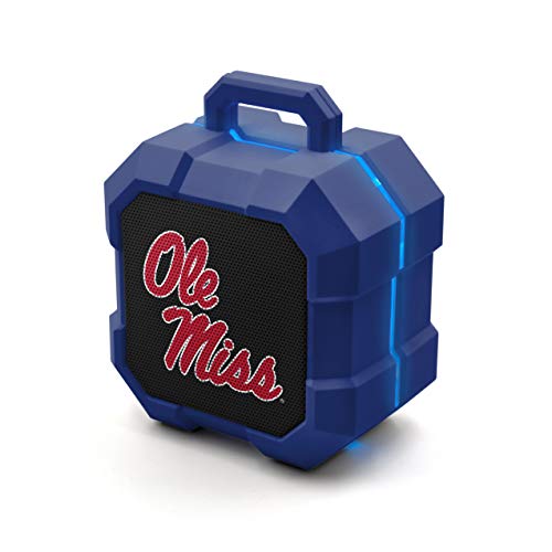 SOAR NCAA Shockbox LED Wireless Bluetooth Speaker, Ole Miss Rebels