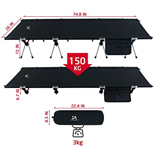 Sunriseland Camping Cot For Adults 2 Height Folding Lightweight Portable Heavy Duty 330Lbs Compact Durable Tent Sleeping Cots Bed For Outdoor Backpacking Hiking Traveling Rv Beach Easy Setup #TOP5