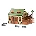 Terra by Battat- Toy Animal Hospital Legno per veterinari Zoo. Include fienile Giocattolo, Tavolo degli esami, Scala e Molto Altro Ancora. per Bambini 3+ (15 Pezzi), AN2102Z