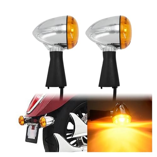Boîtier de clignotant moto LED ambre en métal durable - 2