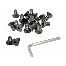 iexcell 20 Pcs 3/8-16 x 3/4" Alloy Steel 10.9 Grade Hex Socket Flat Head Cap Screws Bolts Kit, Black Oxide Finish