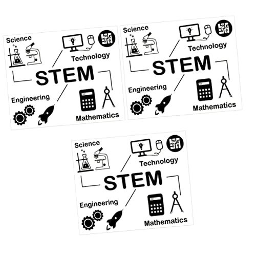 Décalcomanie scientifique éducative Baluue lot de 3 stickers muraux pour chambre ado - 2