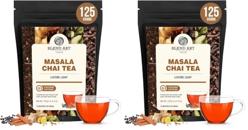 Image of Masala Chai 125g 100% Kadak Assam Black CTC Tea | Immunity Booster Enriched with Cardamom Ginger Cloves Black Pepper and Lemongrass Classic Masala Tea Refreshing All Natural Helps in Cold & Cough