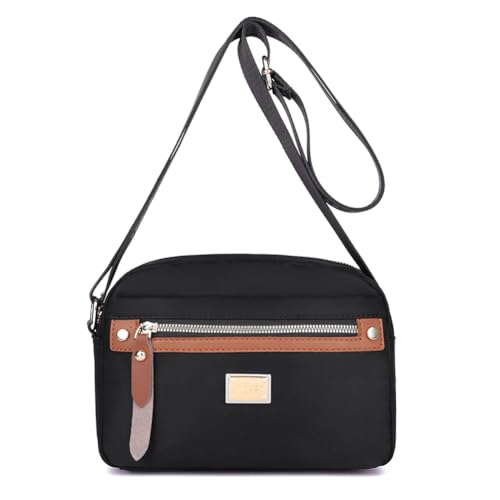 Nylon Crossbody Bag, Small Shoulder Bag for Women Travel and Daily Use, Waterproof | Multi Pockets | Adjustable Strap