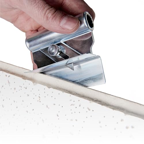 Image of ToolPro Shadowline Cutter - Stainless Steel Reveal and Shadow-Line Trim Tool for Drywall L-Bead and Finished Ceiling Edges