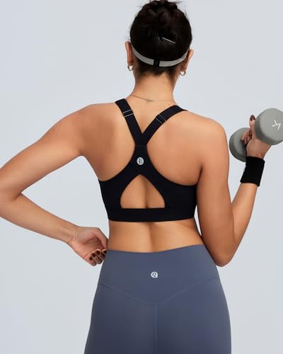Image of RUNNING GIRL Sports Bra for Women High Support, Molded Cup High Impact Sports Bras with Sewn in Pads Workout Running Bra
