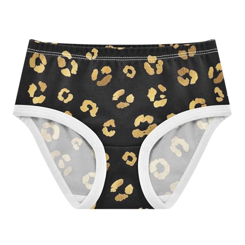 Toddler Girls Underwear 2t Cotton Cute Panties Girl Flower Underpants Briefs Gold Leopard Print Spots Black