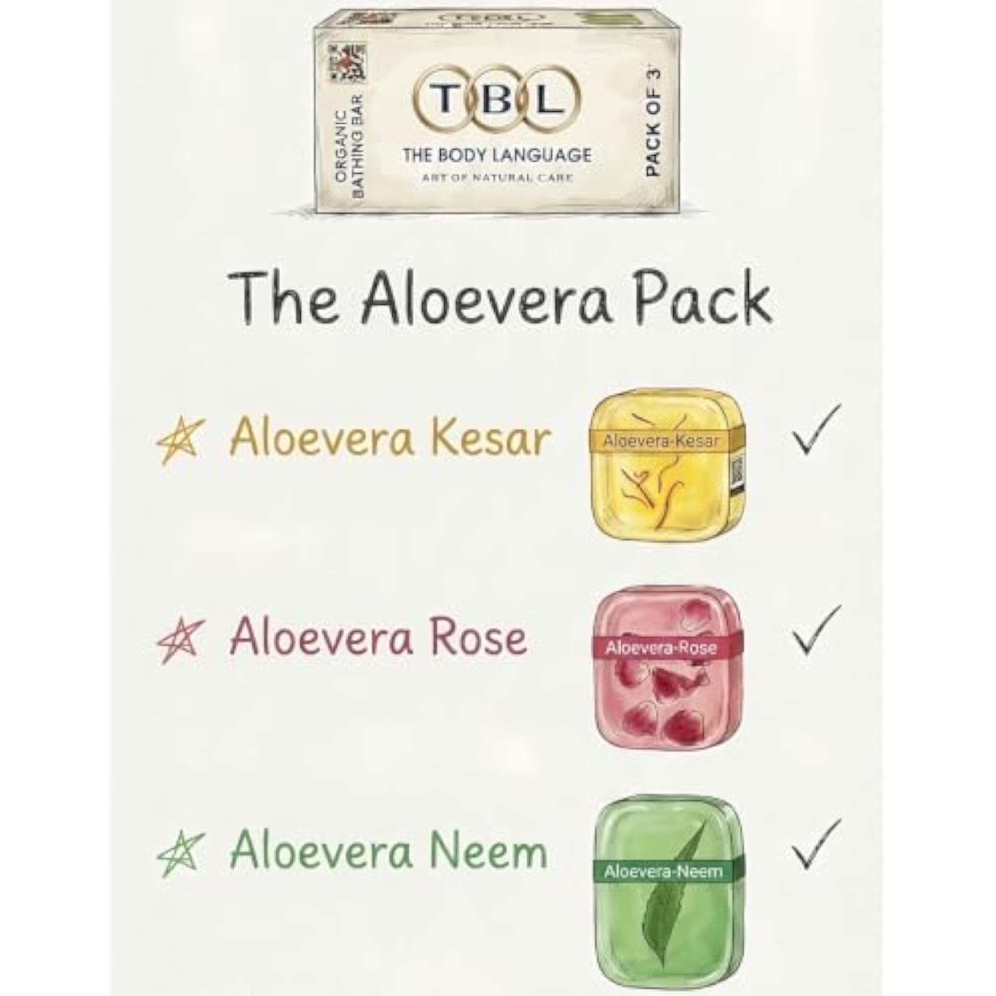 Aloe Vera Rose Face Care Set of 3