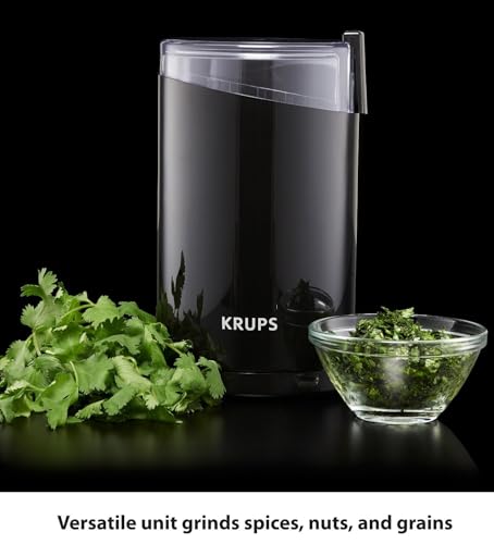 Image of KRUPS Electric Coffee Grinder, Stainless Steel Blades, Black | 3 oz Capacity | 200W Motor | For Coffee Beans, Herbs & Nuts | Pack of 2