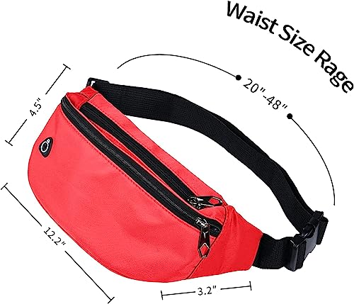 Image of Fanny Packs for Men and Women, Water-Repellent Sports Waist Pack Bag for Travel Hiking Running Hands-free